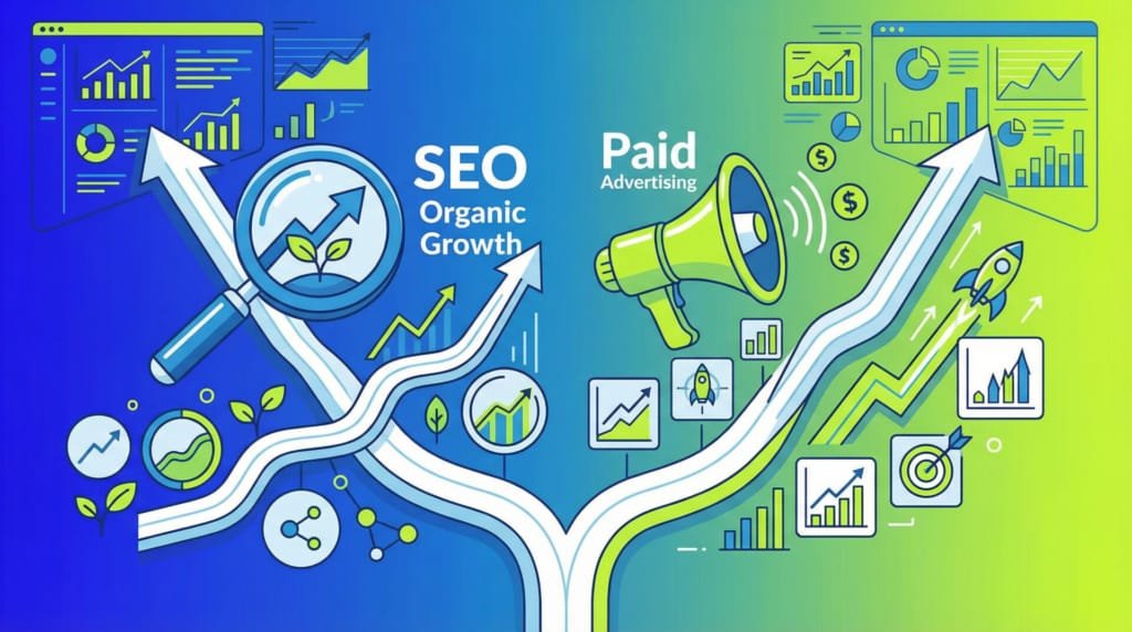 SEO vs publicité payante : quelle stratégie pour attirer plus d'élèves ? 2 Comparaison SEO et publicité payante auto-école