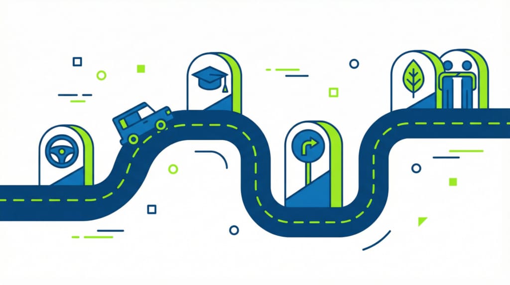 Illustration REMC pédagogie auto-école - parcours de formation à la conduite